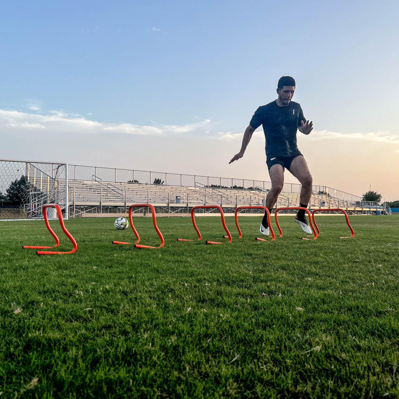 Obstáculos de velocidad y agilidad establecidos por Soccer Innovations