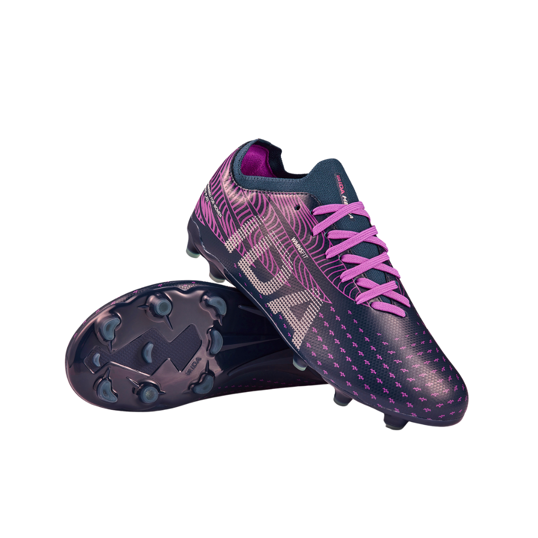Botas de fútbol IDA Helia Club FG/AG para mujer (moradas)