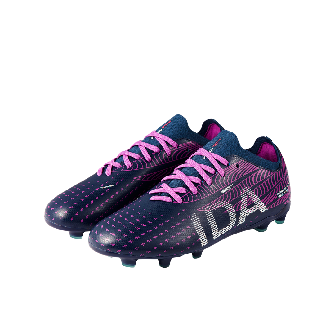Botas de fútbol IDA Helia Club FG/AG para mujer (moradas)