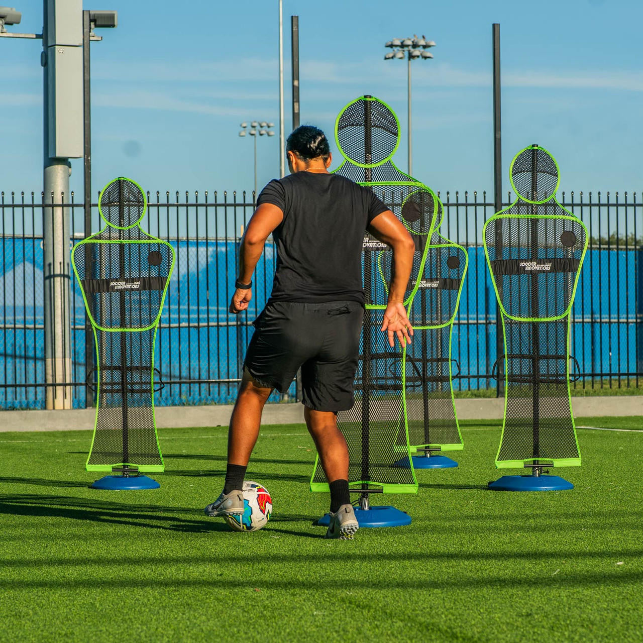 Maniquíes de césped artificial para pared de fútbol de Soccer Innovations (Juego de 4)