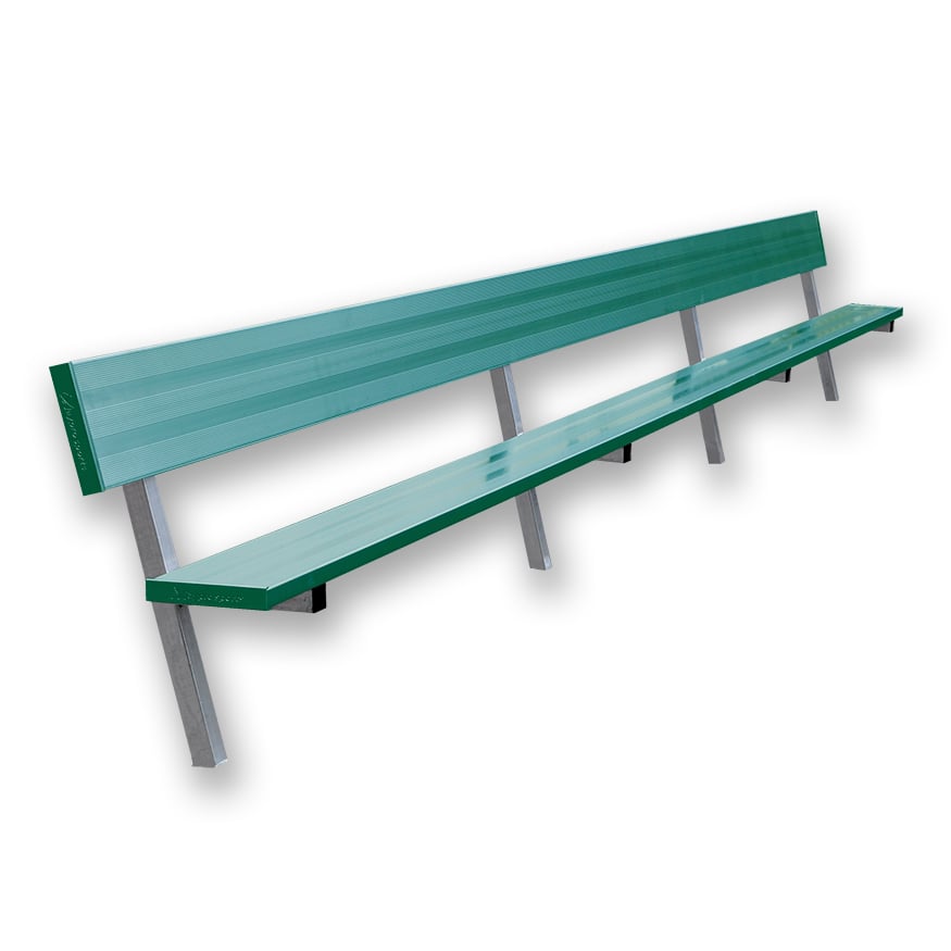 Jaypro Soccer Player Bench With Seat Back (In-Ground)-Soccer Command