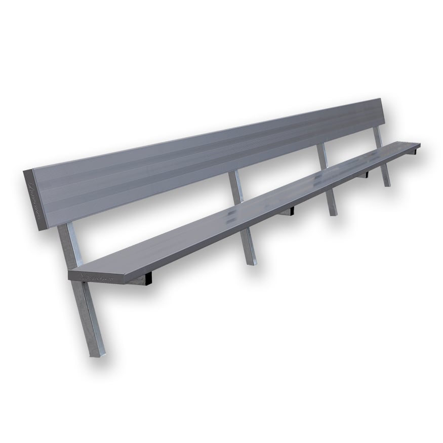 Jaypro Soccer Player Bench With Seat Back (In-Ground)-Soccer Command