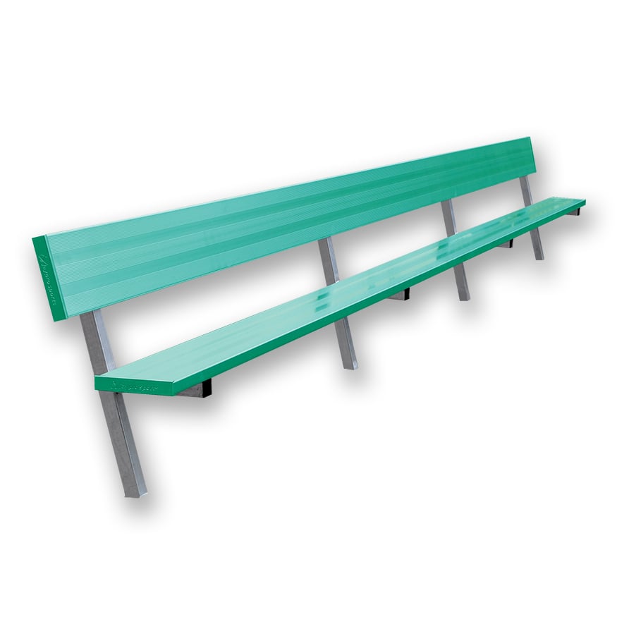 Jaypro Soccer Player Bench With Seat Back (In-Ground)-Soccer Command