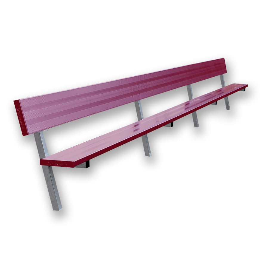 Jaypro Soccer Player Bench With Seat Back (In-Ground)-Soccer Command