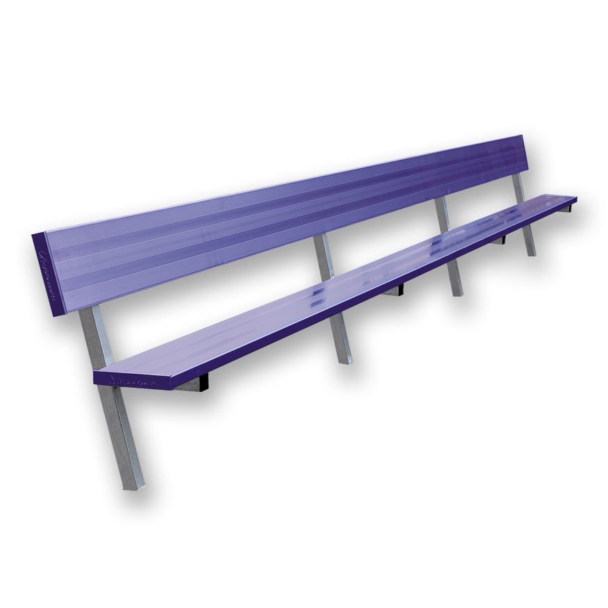 Jaypro Soccer Player Bench With Seat Back (In-Ground)-Soccer Command