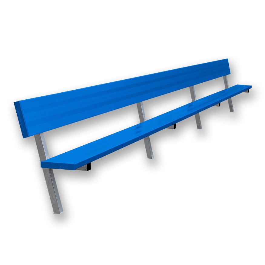 Jaypro Soccer Player Bench With Seat Back (In-Ground)-Soccer Command