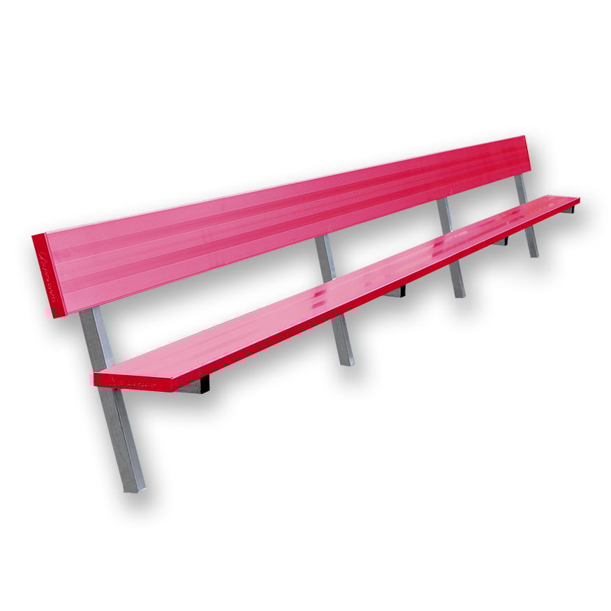 Jaypro Soccer Player Bench With Seat Back (In-Ground)-Soccer Command