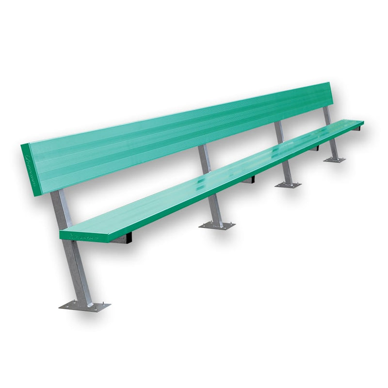 Jaypro Soccer Player Bench With Seat Back (Surface Mount)