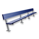 Jaypro Soccer Player Bench With Seat Back (Surface Mount)