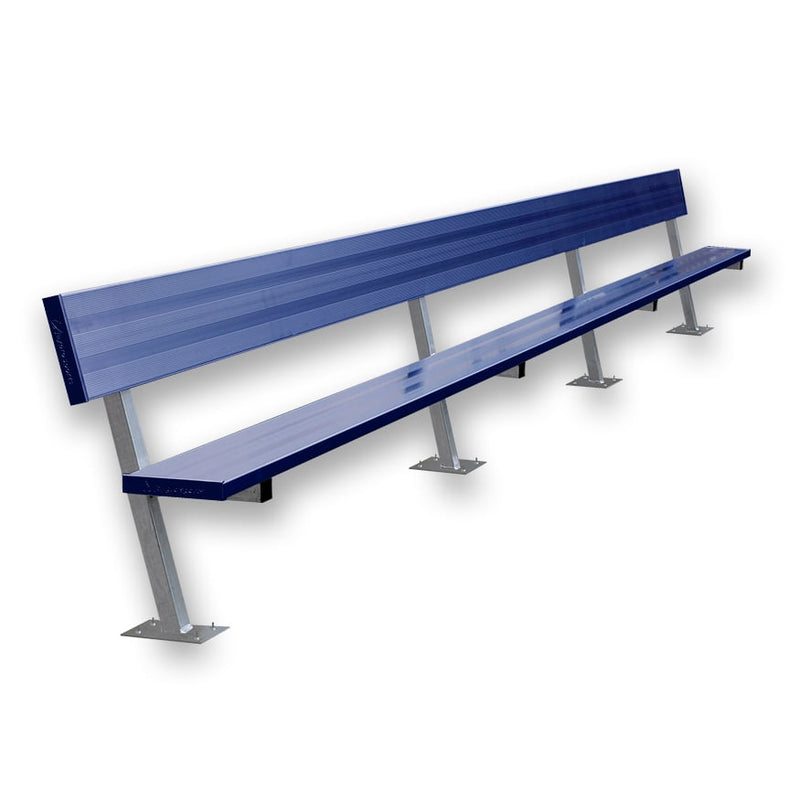 Jaypro Soccer Player Bench With Seat Back (Surface Mount)