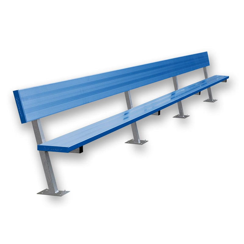 Jaypro Soccer Player Bench With Seat Back (Surface Mount)