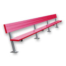 Jaypro Soccer Player Bench With Seat Back (Surface Mount)