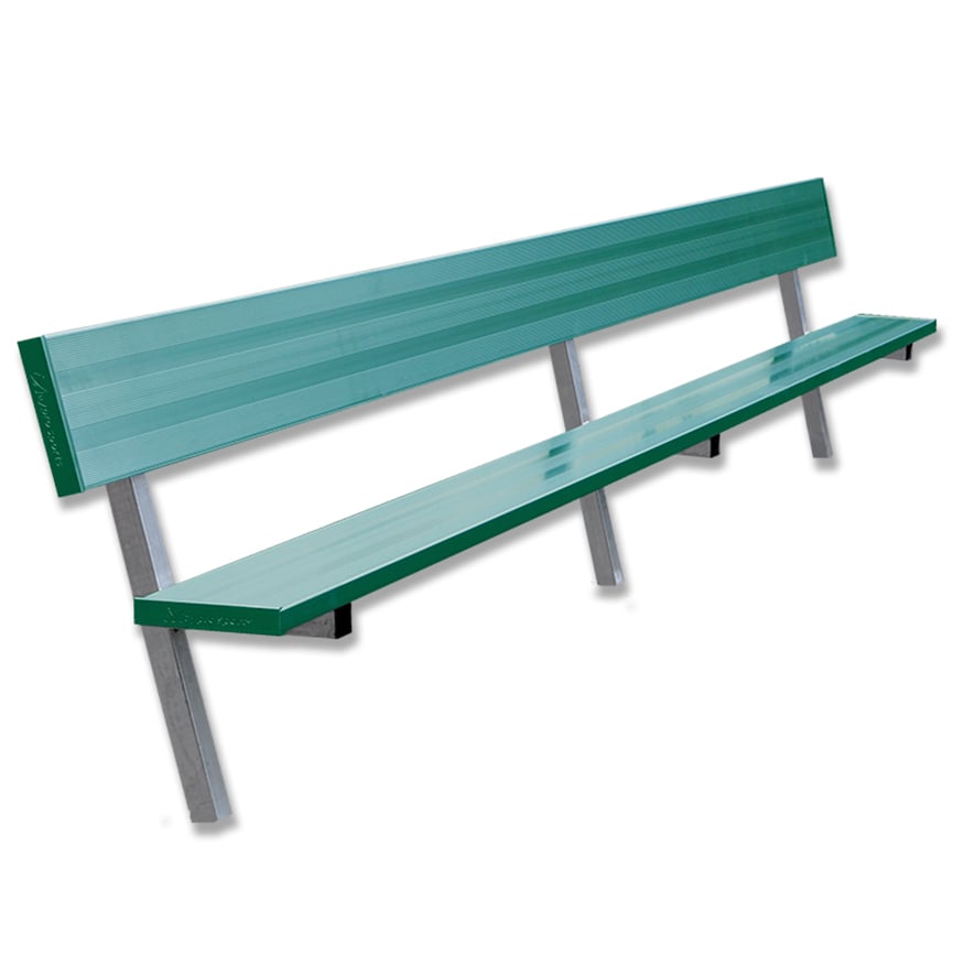 Jaypro Soccer Player Bench With Seat Back (In-Ground)-Soccer Command