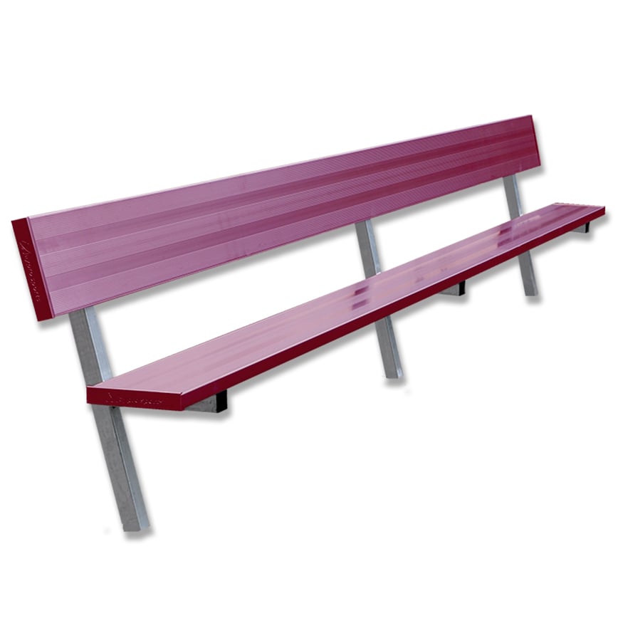 Jaypro Soccer Player Bench With Seat Back (In-Ground)-Soccer Command