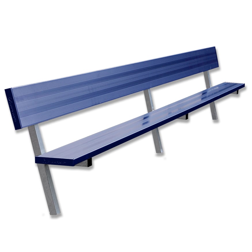 Jaypro Soccer Player Bench With Seat Back (In-Ground)-Soccer Command