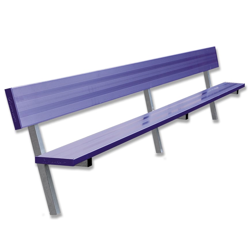 Jaypro Soccer Player Bench With Seat Back (In-Ground)-Soccer Command