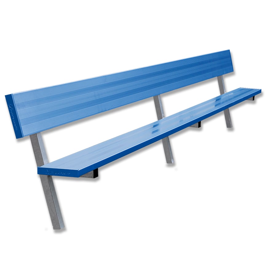 Jaypro Soccer Player Bench With Seat Back (In-Ground)-Soccer Command