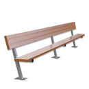 Jaypro Soccer Player Bench With Seat Back (Surface Mount)