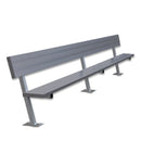 Jaypro Soccer Player Bench With Seat Back (Surface Mount)
