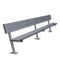 Jaypro Soccer Player Bench With Seat Back (Surface Mount)