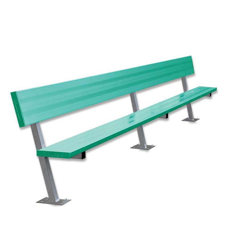 Jaypro Soccer Player Bench With Seat Back (Surface Mount)