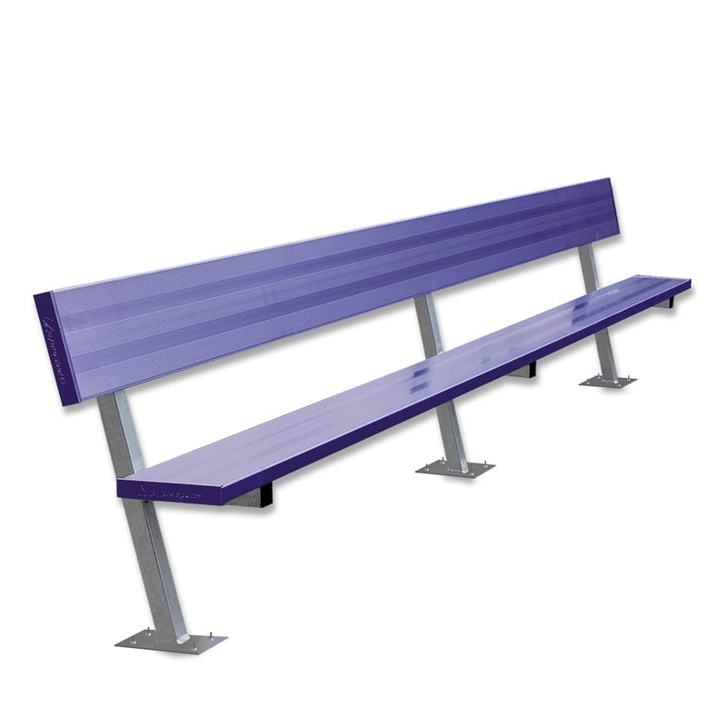 Jaypro Soccer Player Bench With Seat Back (Surface Mount)