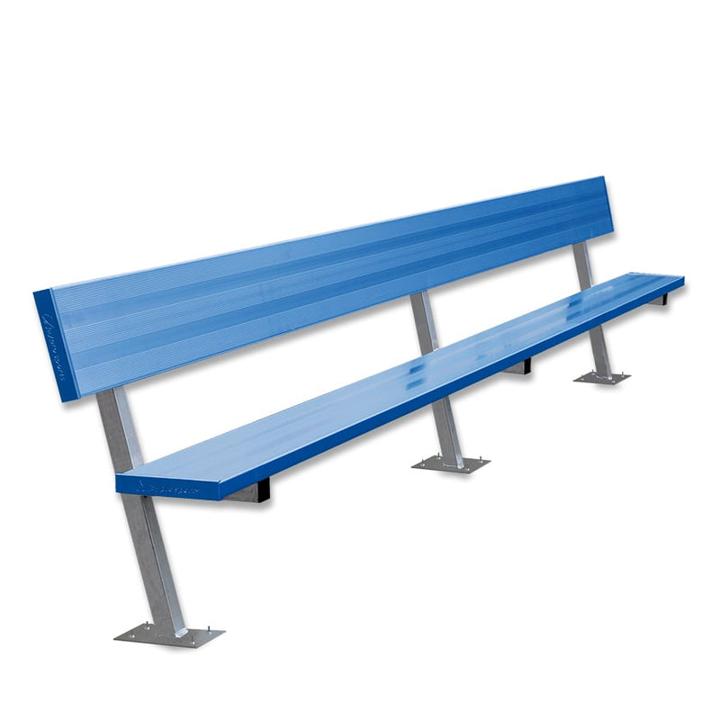 Jaypro Soccer Player Bench With Seat Back (Surface Mount)