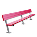 Jaypro Soccer Player Bench With Seat Back (Surface Mount)