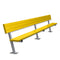 Jaypro Soccer Player Bench With Seat Back (Surface Mount)