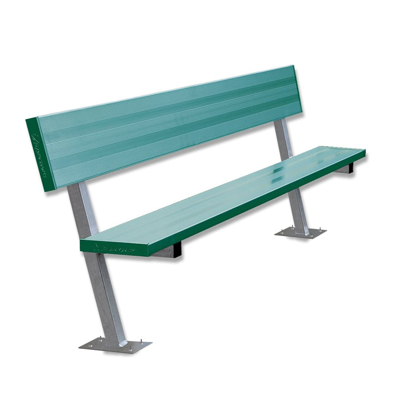 Jaypro Soccer Player Bench With Seat Back (Surface Mount)