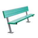 Jaypro Soccer Player Bench With Seat Back (Surface Mount)