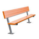 Jaypro Soccer Player Bench With Seat Back (Surface Mount)