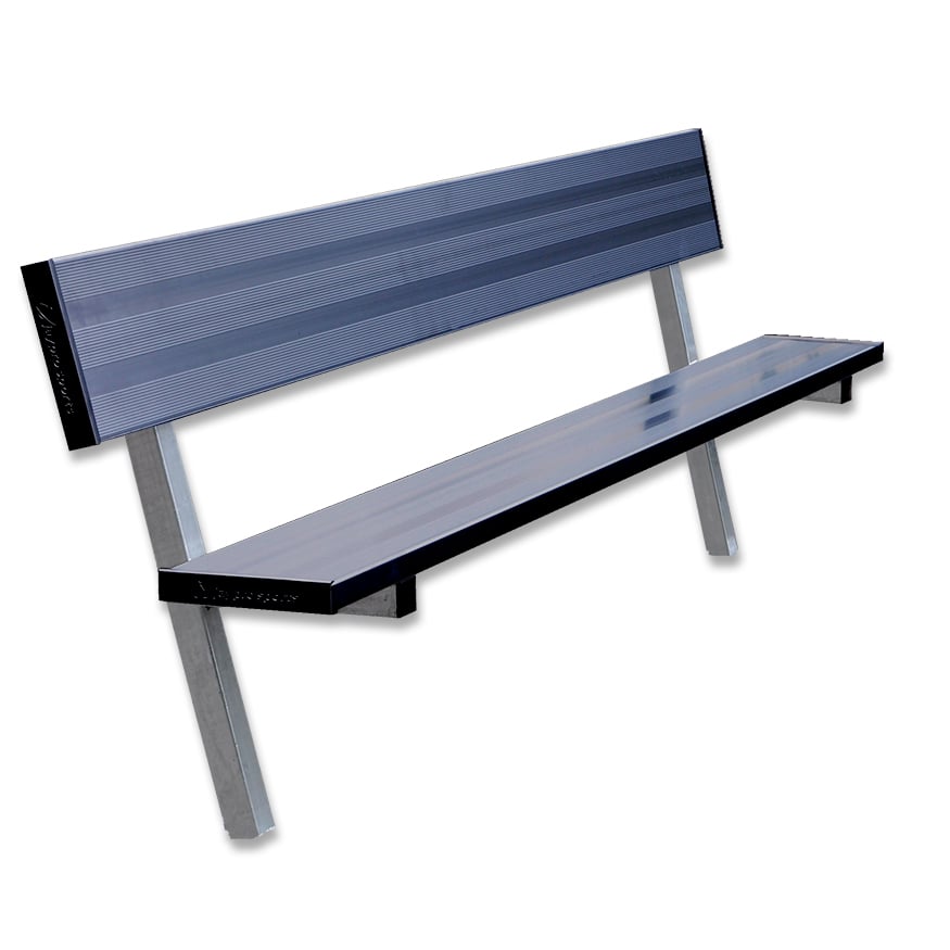 Jaypro Soccer Player Bench With Seat Back (In-Ground)-Soccer Command