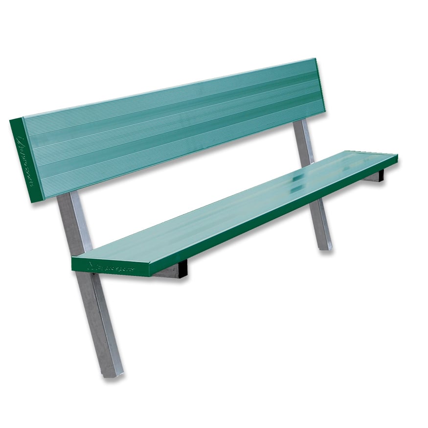 Jaypro Soccer Player Bench With Seat Back (In-Ground)-Soccer Command