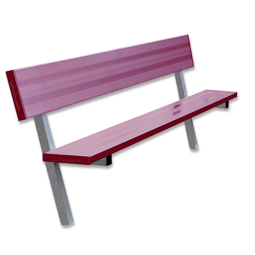 Jaypro Soccer Player Bench With Seat Back (In-Ground)-Soccer Command