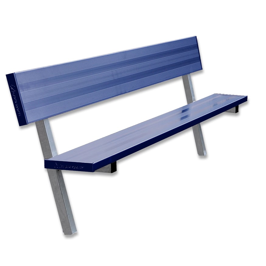Jaypro Soccer Player Bench With Seat Back (In-Ground)-Soccer Command