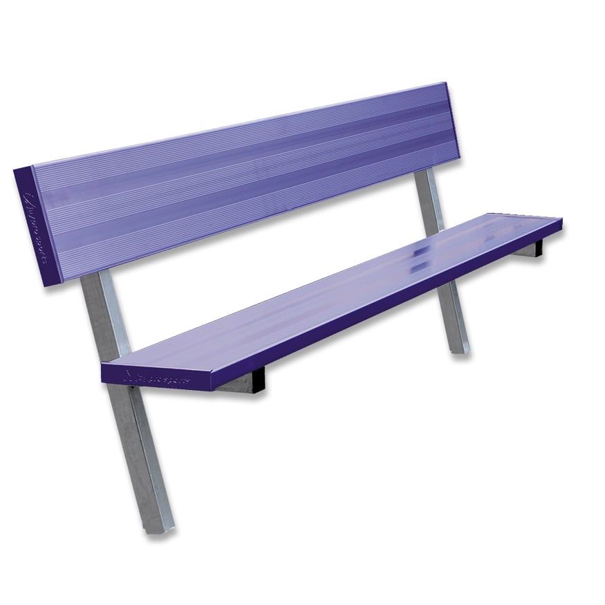 Jaypro Soccer Player Bench With Seat Back (In-Ground)-Soccer Command