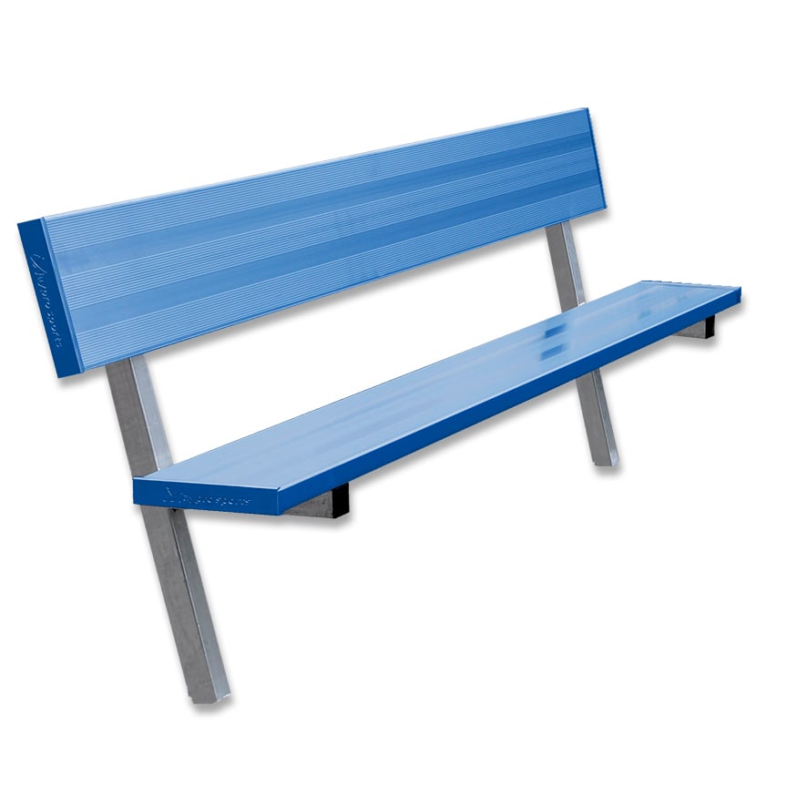 Jaypro Soccer Player Bench With Seat Back (In-Ground)-Soccer Command