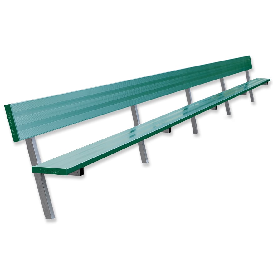 Jaypro Soccer Player Bench With Seat Back (In-Ground)-Soccer Command
