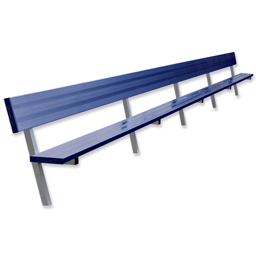 Jaypro Soccer Player Bench With Seat Back (In-Ground)-Soccer Command