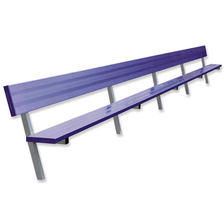 Jaypro Soccer Player Bench With Seat Back (In-Ground)-Soccer Command
