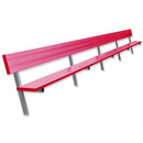 Jaypro Soccer Player Bench With Seat Back (In-Ground)-Soccer Command