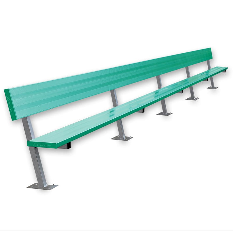 Jaypro Soccer Player Bench With Seat Back (Surface Mount)