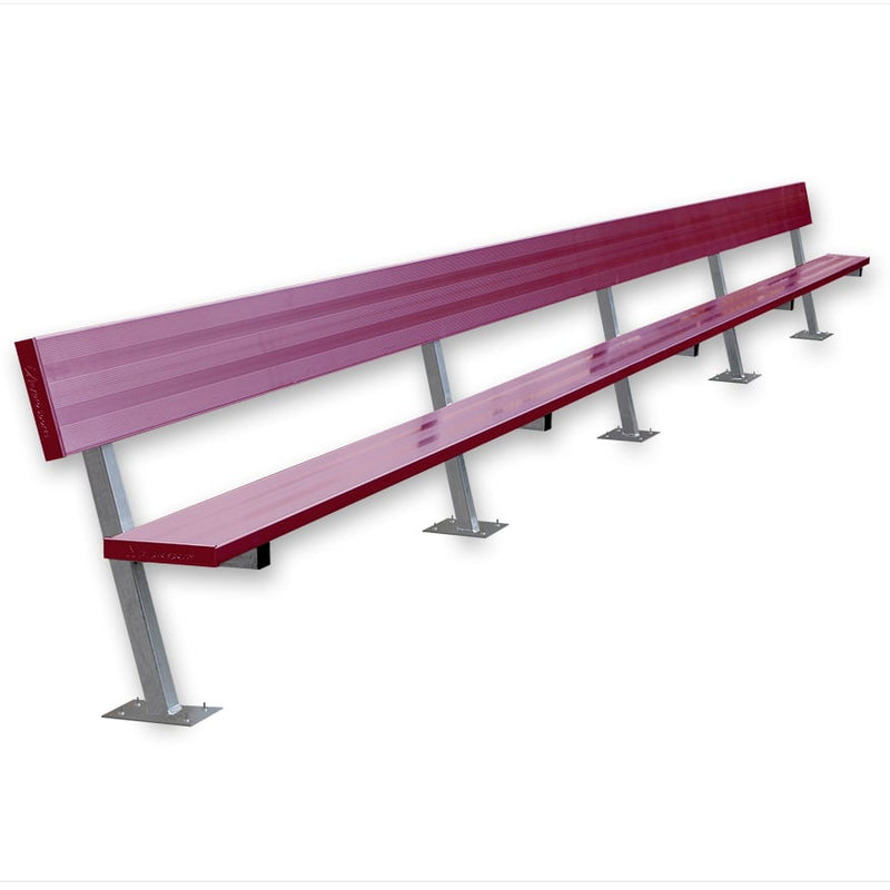 Jaypro Soccer Player Bench With Seat Back (Surface Mount)