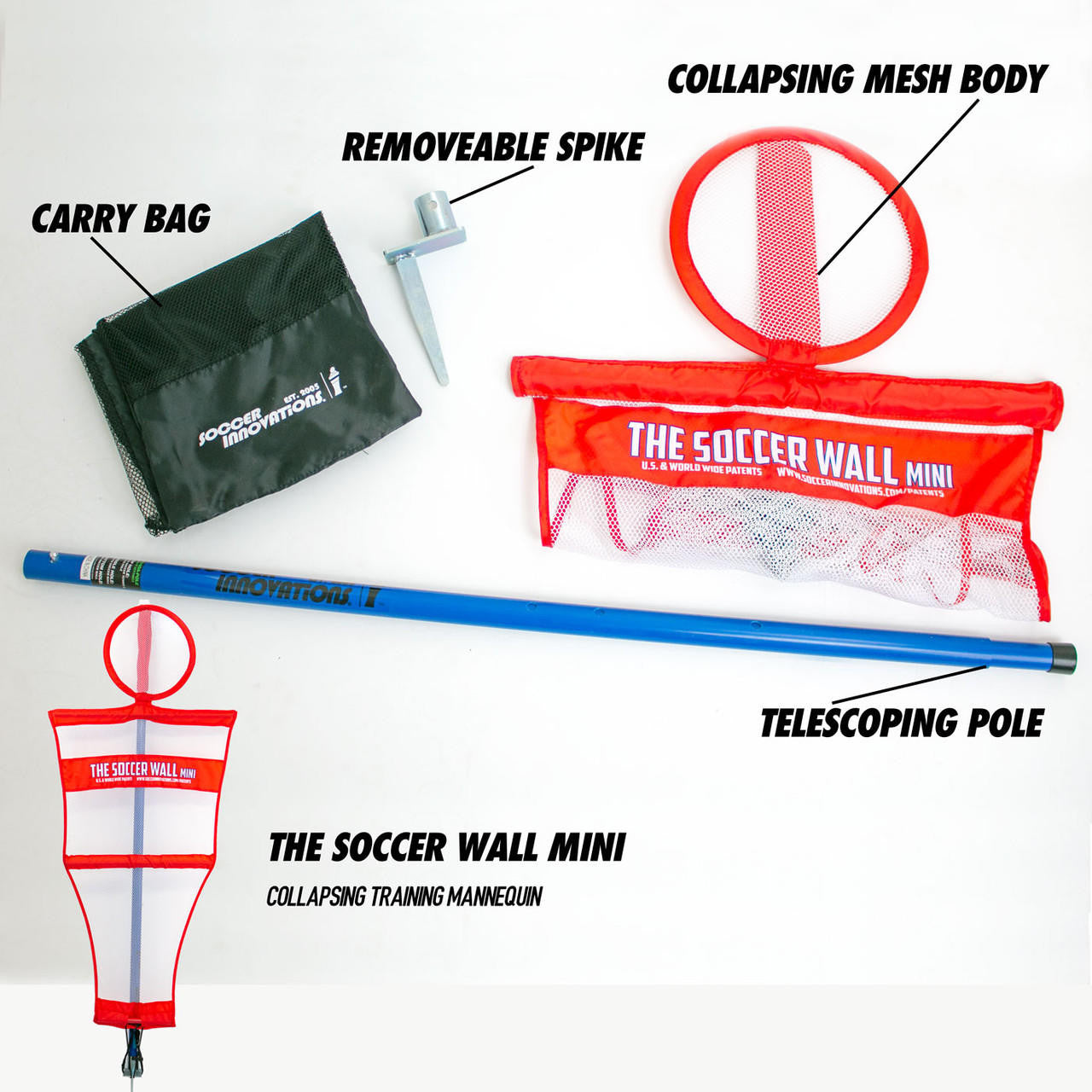 Conjunto de maniquíes de pared de mini fútbol de Soccer Innovations