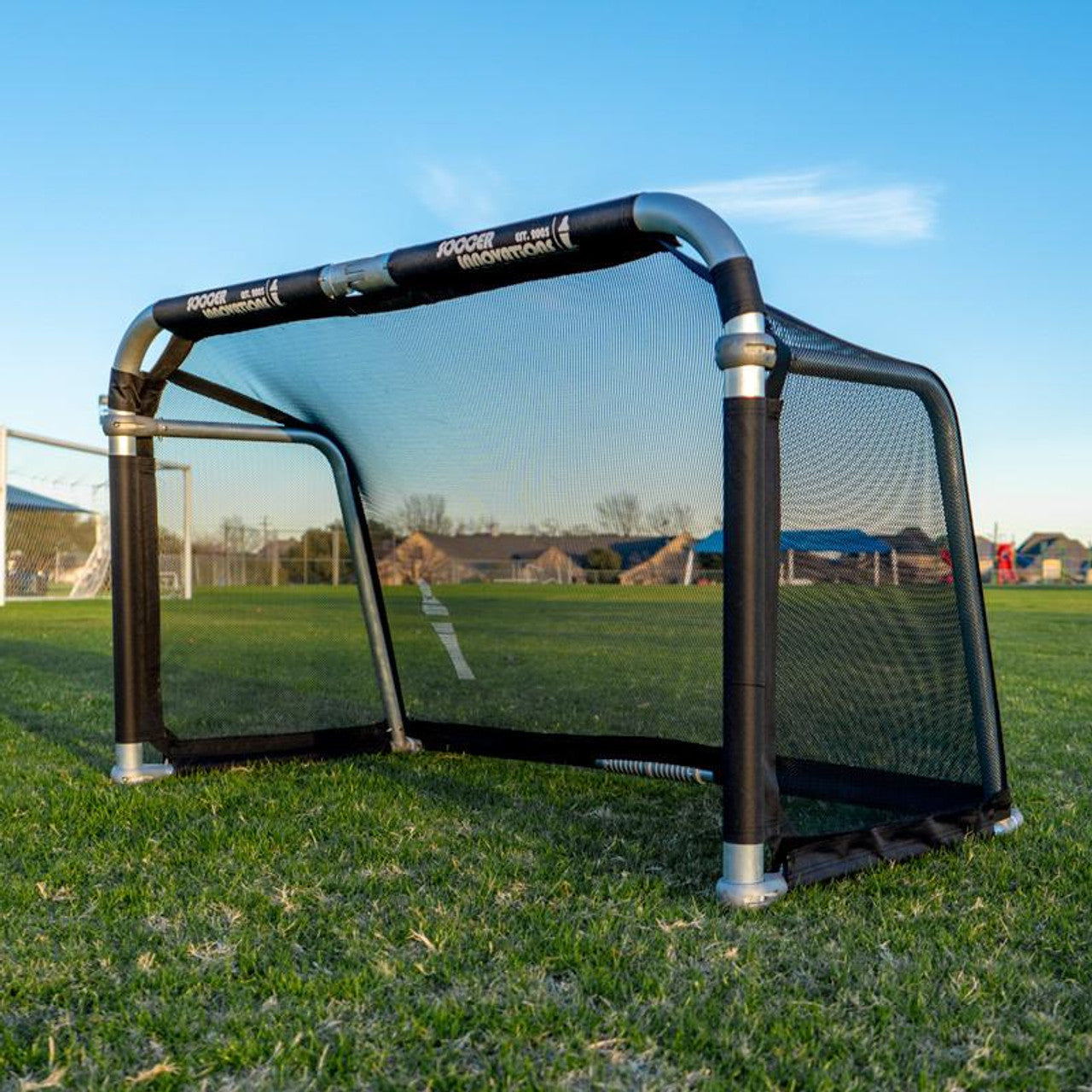 Portería de fútbol plegable de aluminio QuickFold de Soccer Innovations