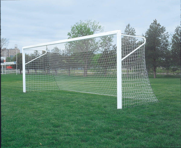 6.5' x 18.5' Bison ShootOut 4" Square Permanent/Semi-Permanent Soccer Goals (pair)-Soccer Command