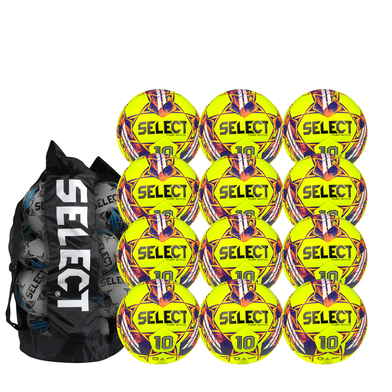 Select Numero 10 Turf Match v23 Soccer Ball Bundle (12-pack with ball bag)