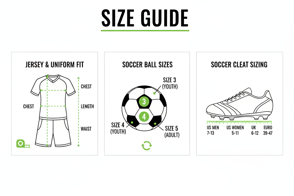 SOCCER COMMAND SIZE GUIDES