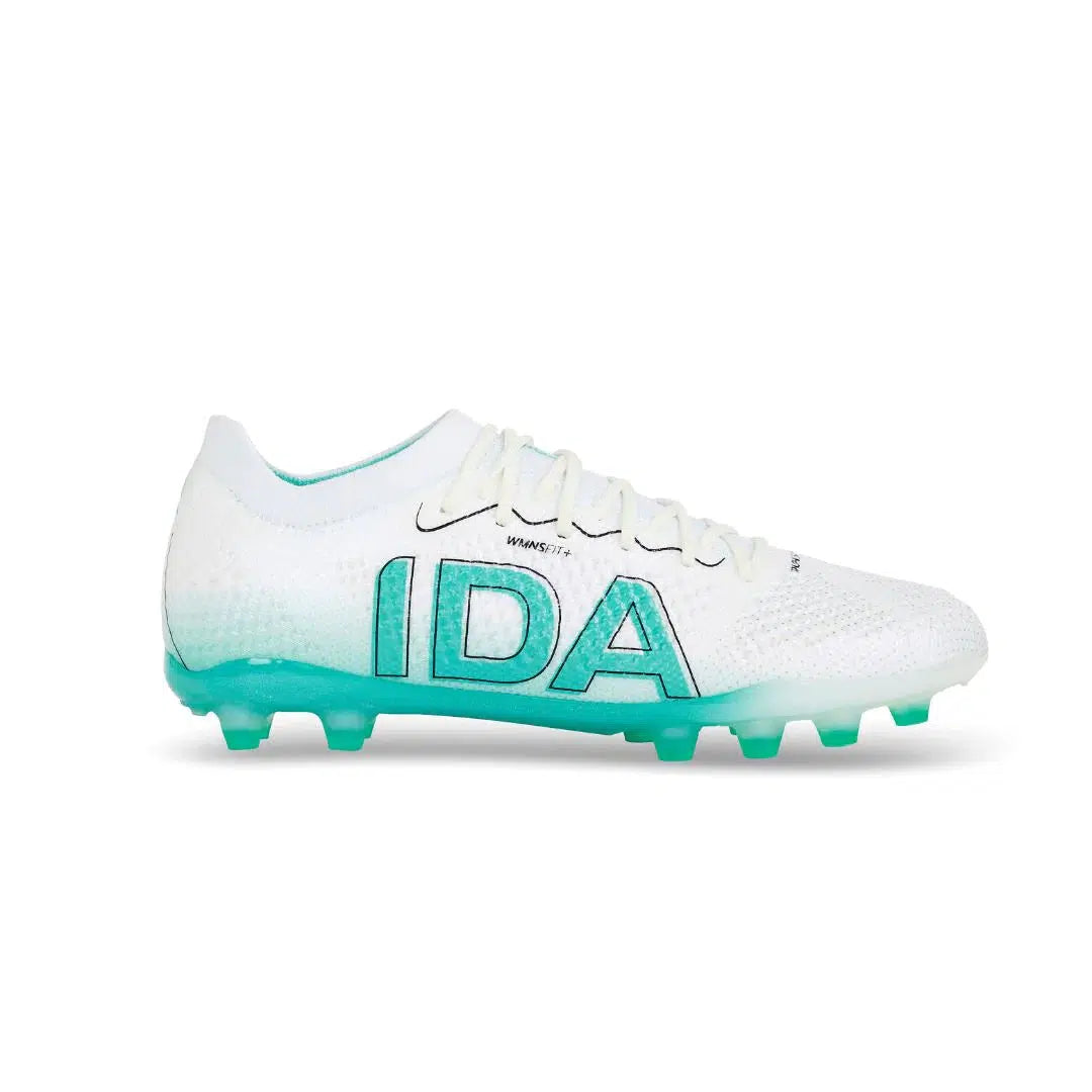 IDA Rise Elite Women's FG/AG Soccer Cleats (white/teal)-Soccer Command